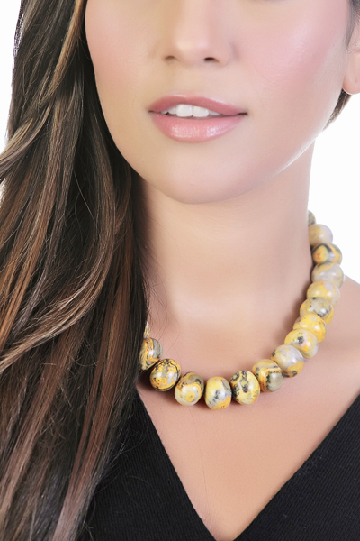 Bumblebee jasper necklace clearance