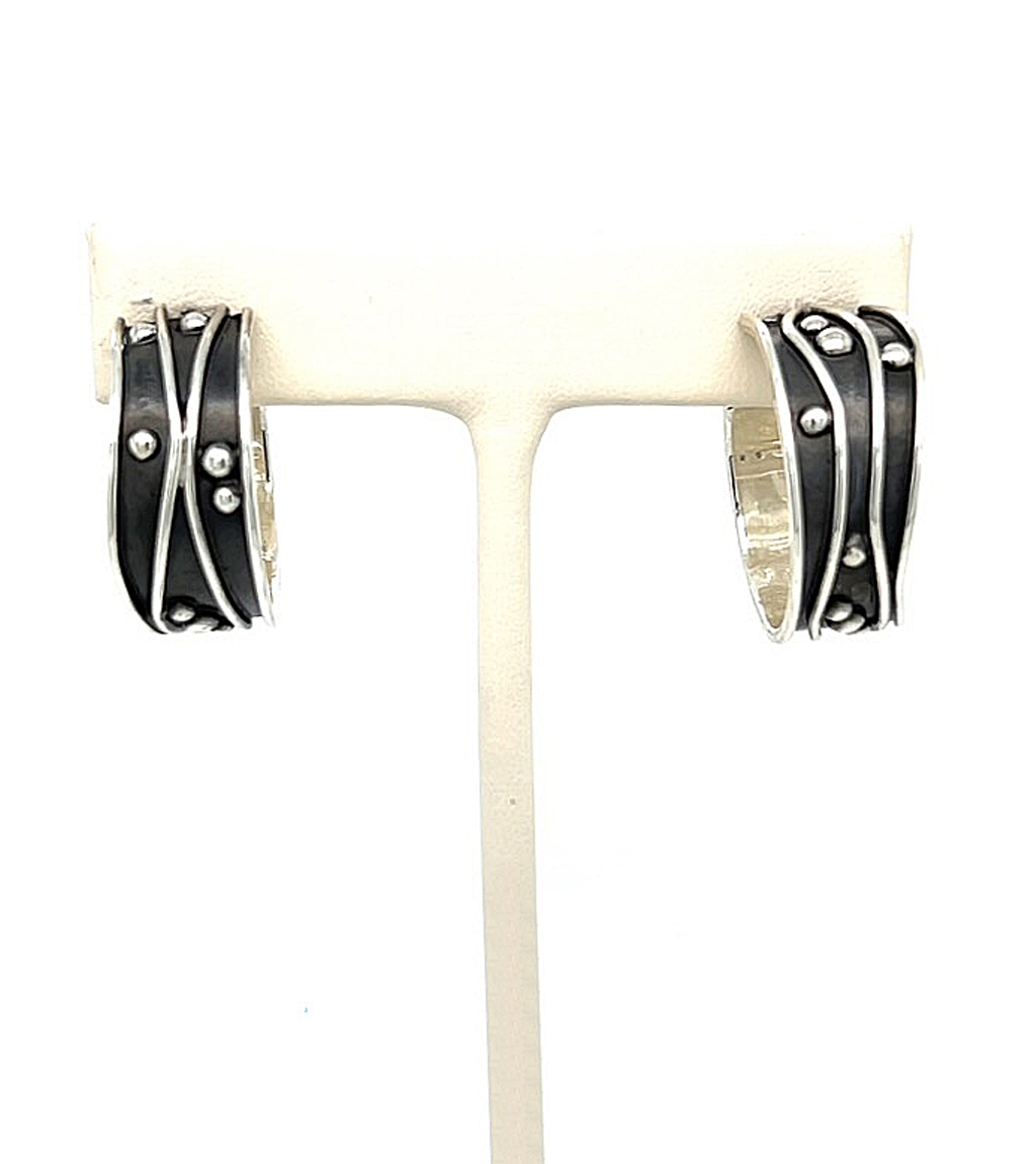 Mexican Dotted and Designed Hoop Earrings