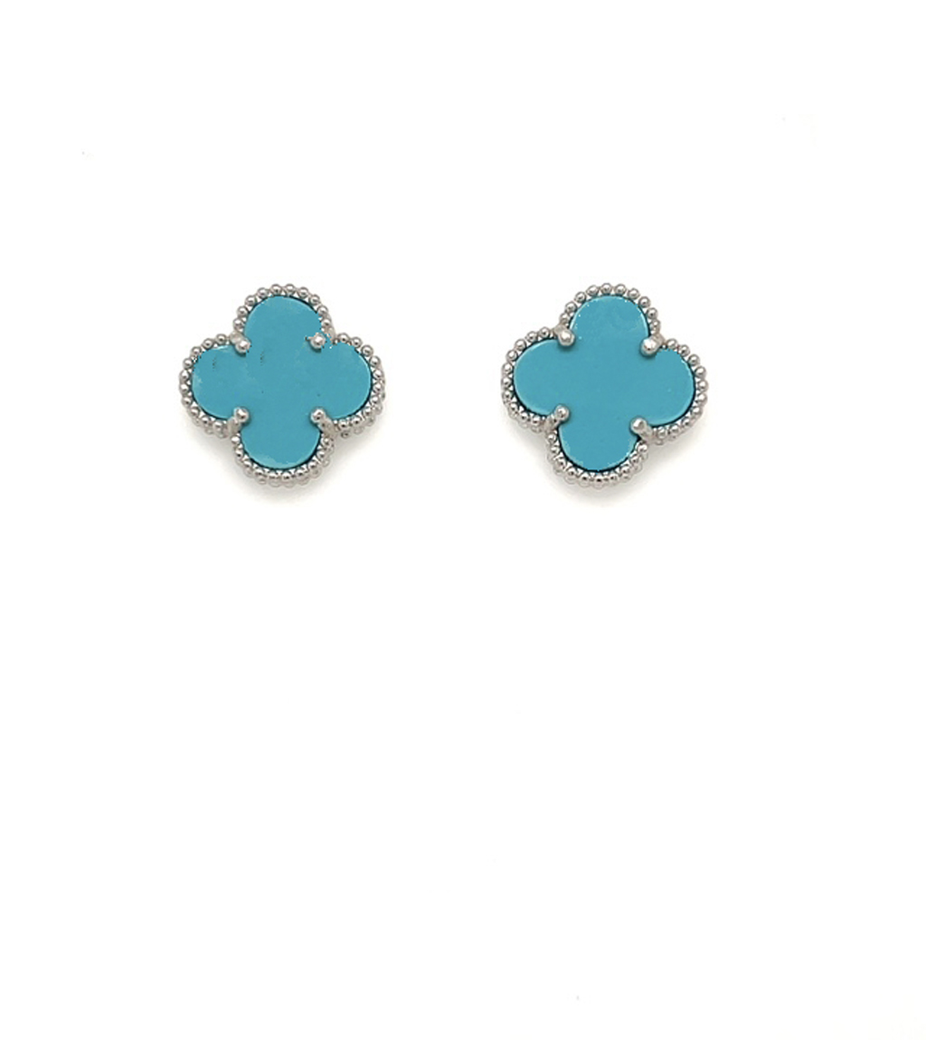 Amazonite Quatrefoil Earrings