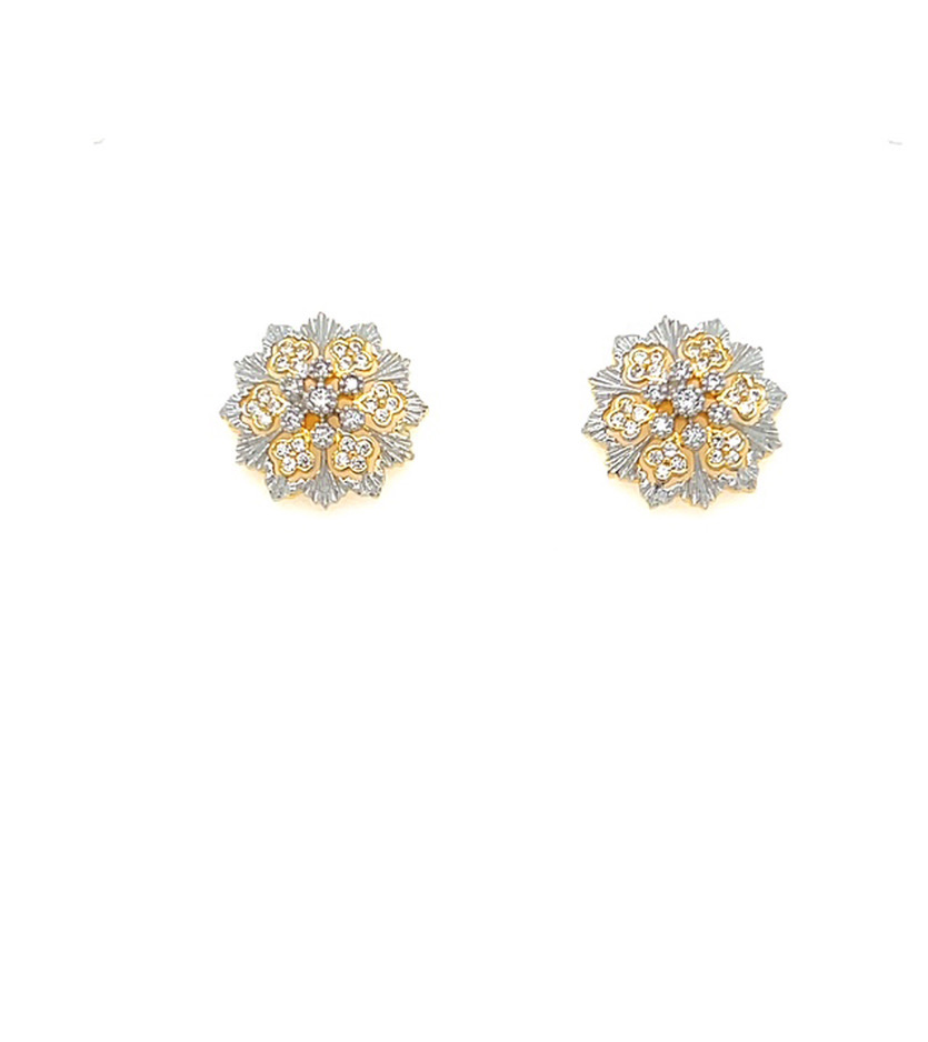 Petals in Gold and Silver Italian inspired Earrings