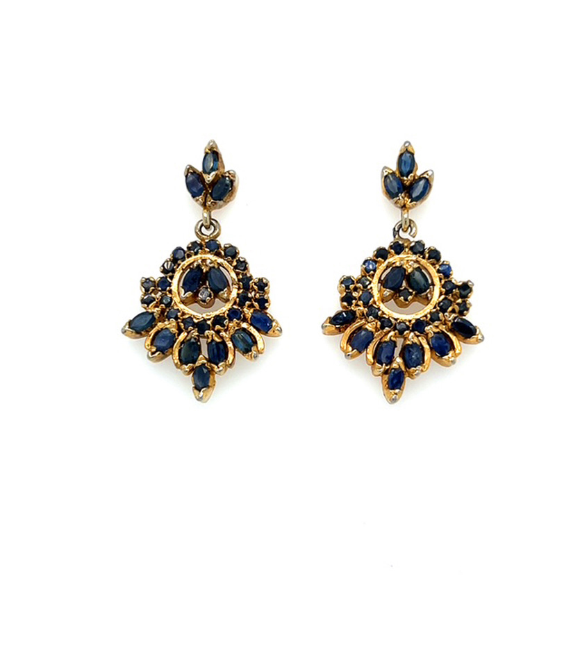 Blue Sapphire Earrings