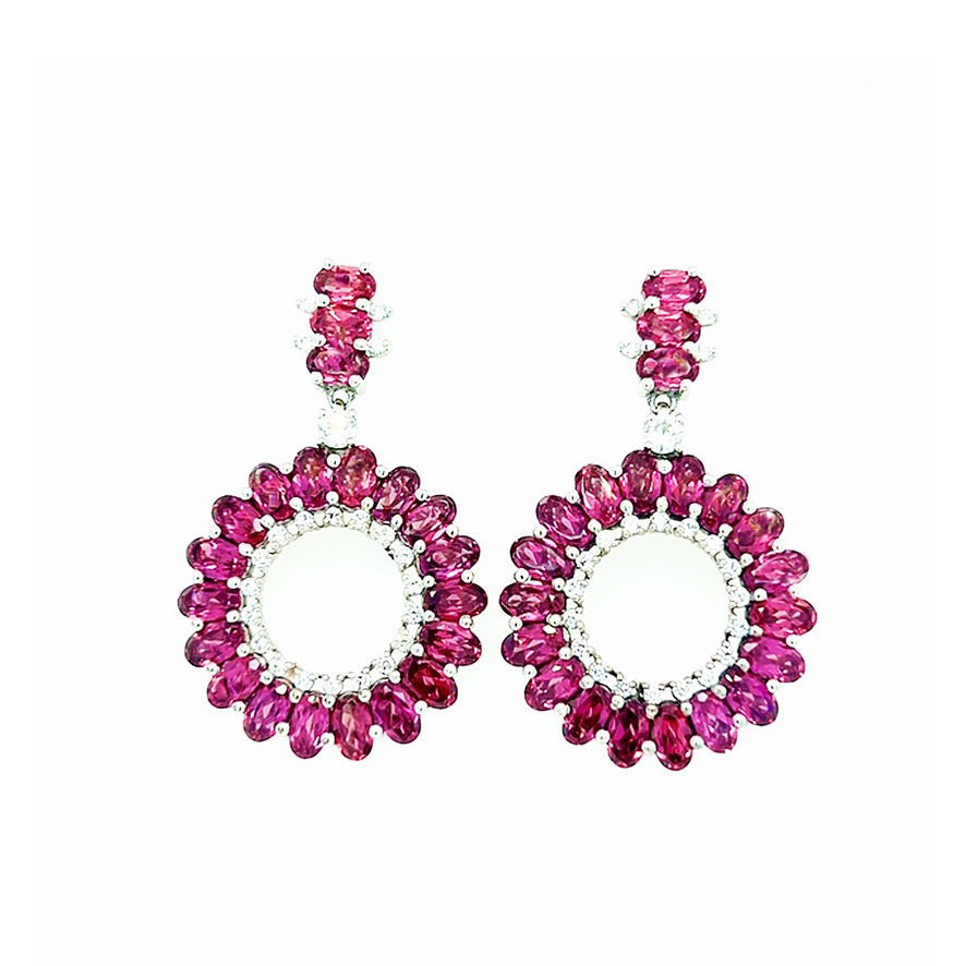 Rhodolite Garnet Earrings