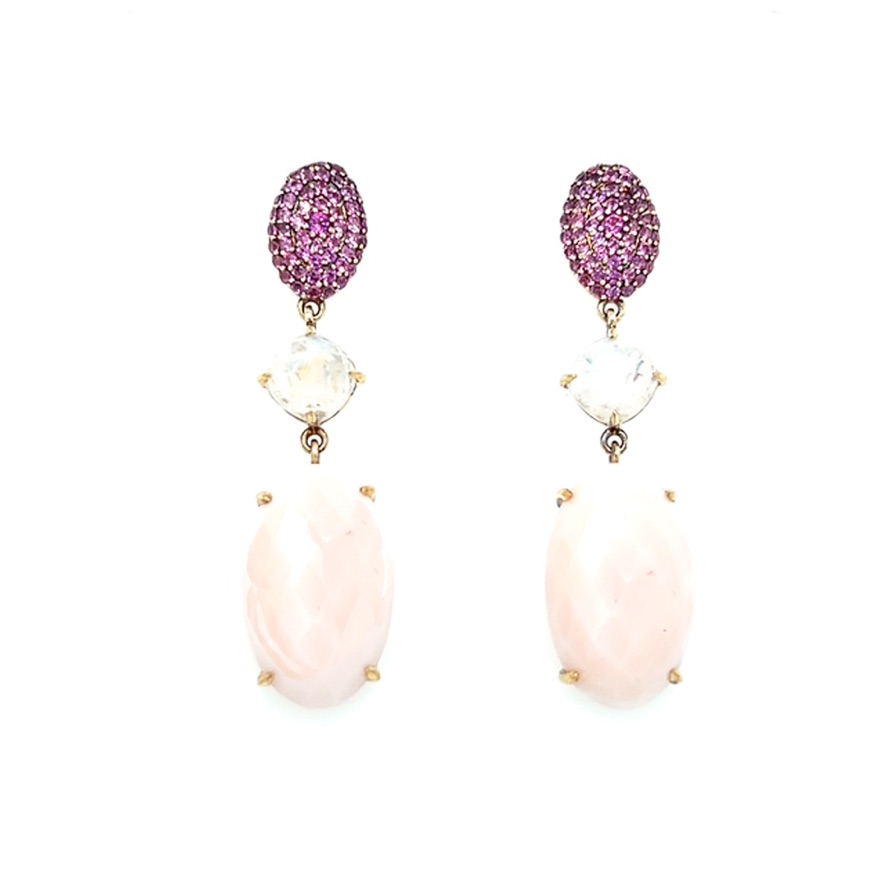 Pink Opal Earrings