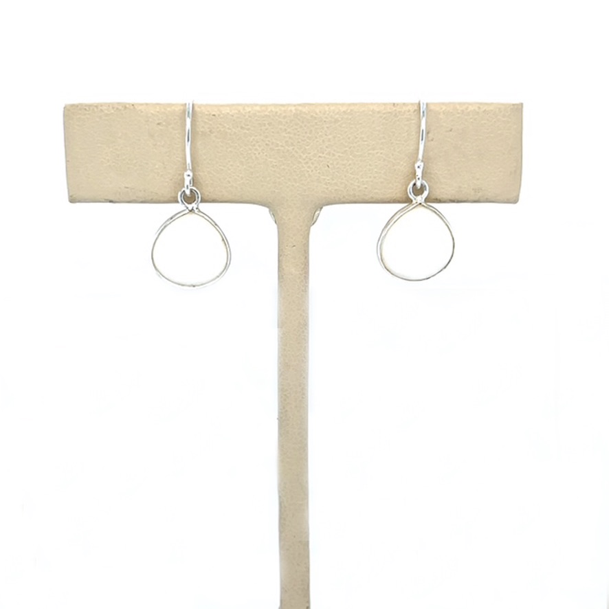 White Onyx Teardrop Earrings