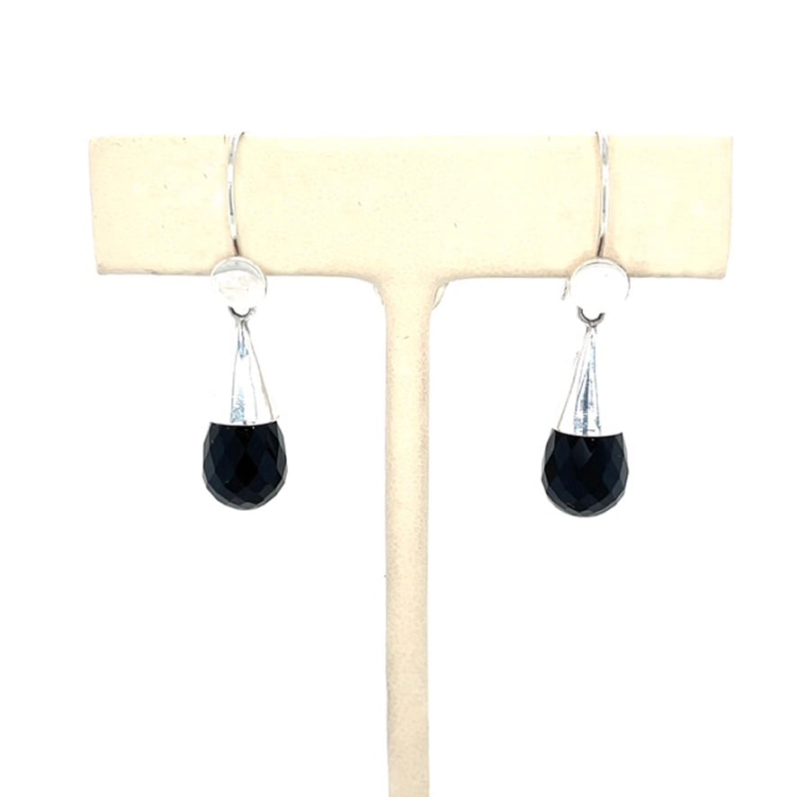 Black Onyx Teardrop Earrings